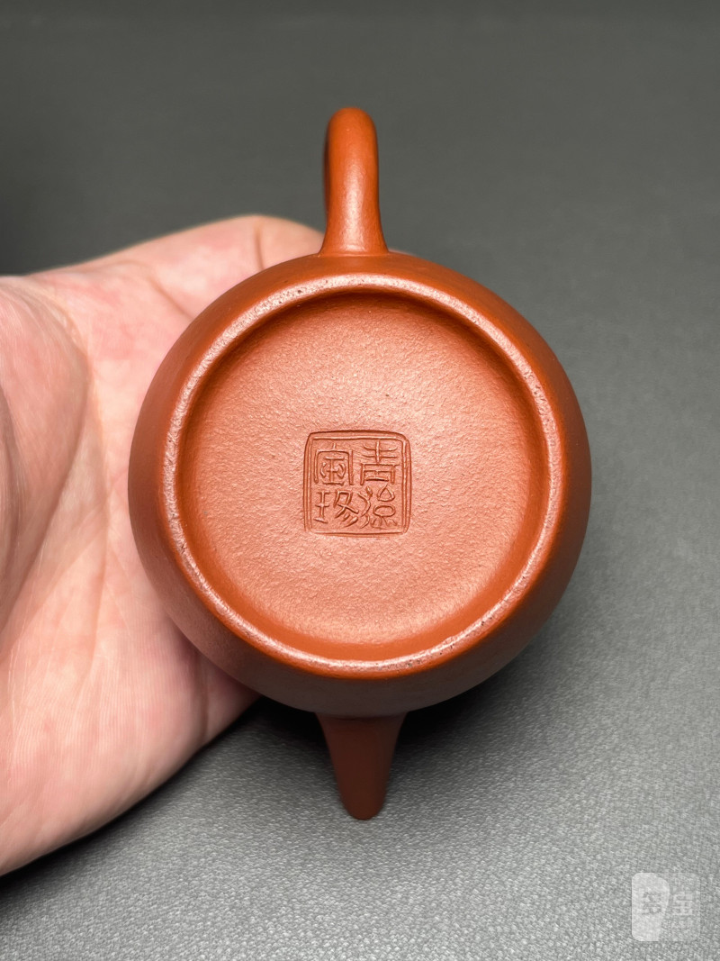 清  “清徐宝珍”款朱泥圆壶 - 图16